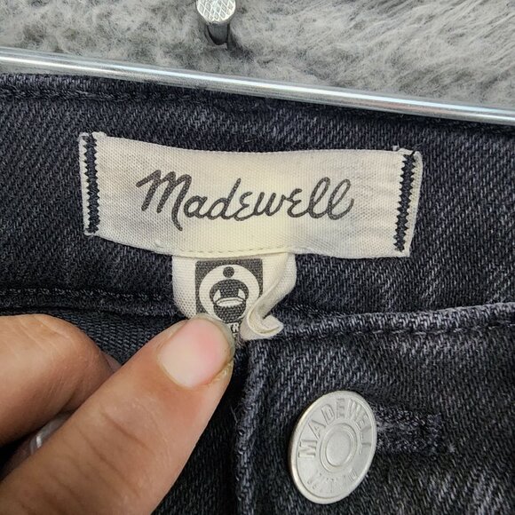 Madewell Jeans Womens 27 Black Stretch Mid Rise Cali Demi Boot - Picture 3 of 13